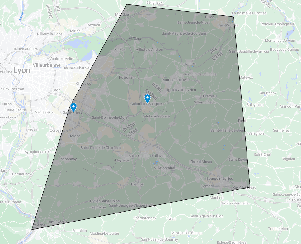 Notre zone d'intervention Climatisation Saint-Laurent-de-Mûre